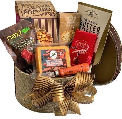 Fabric Gift Box with Gourmet Snacks