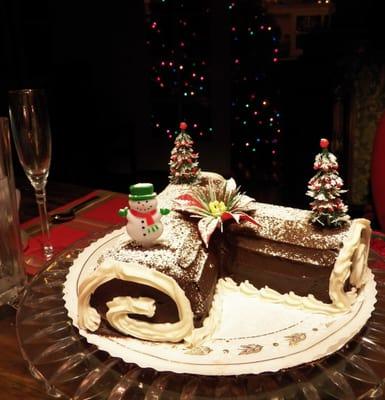 Their most delicious and adorable yule log (cake). YUM!