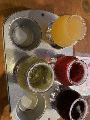 Cider sampler about $5 each