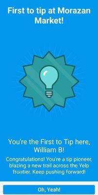 ~Yayyyyy I am 1st Yelper To Post Morazan Market Tip~