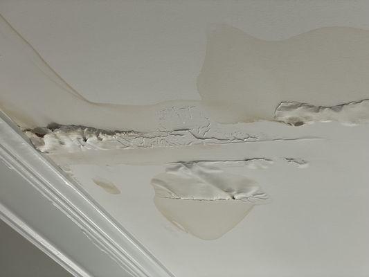 Water flowed from the unit down into our ceiling.