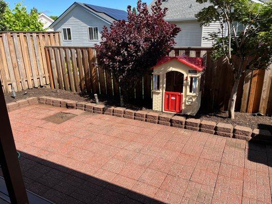 Freshly cleaned pavers