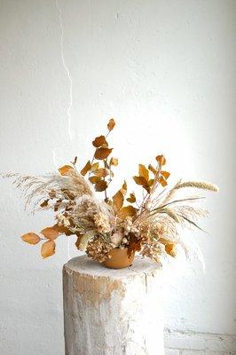 Dried floral arrangement