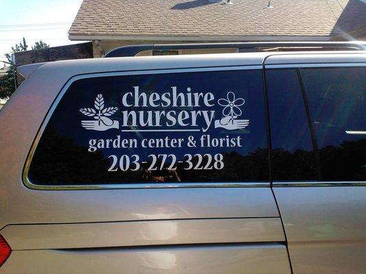 Vehicle wrap. It can be from just a window to the entire vehicle!