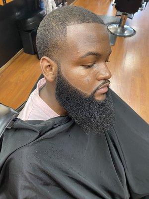 Temp fade beard shape up