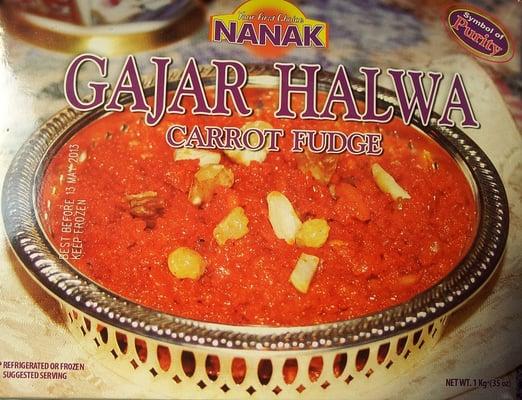 Mouth-watering Carrot Fudge (Gajar Halwa) and Milk Dessert (Ras Malai) by "Nanak" food company are popular at Spice Bazaar.