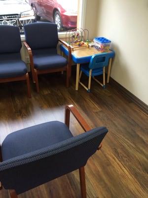 Kids play table in waiting area