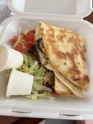 Cheek meat Cabeza Quesadilla