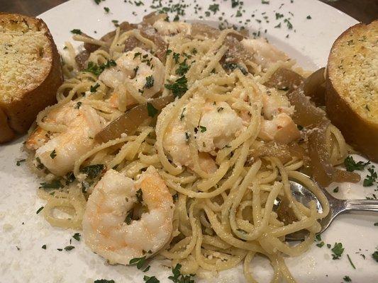 Shrimp scampi...yum.