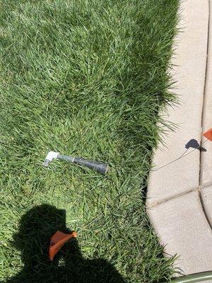 Messed up a working working sprinkler.