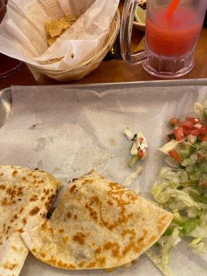 20. Two Quesadillas A La Carte, well half of one