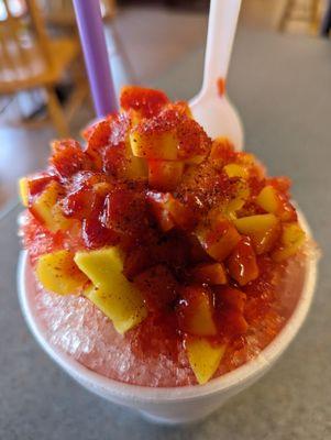 Raspa mango natural con chamoy