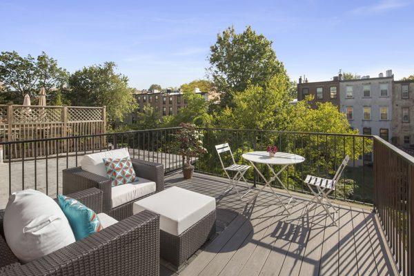 Historic Park Slope Brownstone addition with sun-soaked deck