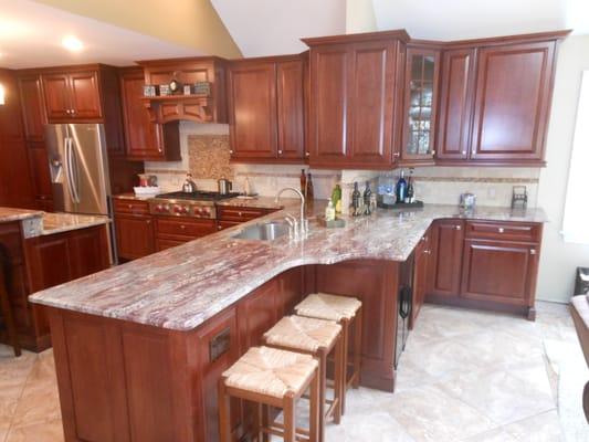 Crema Bordeaux Granite Countertop