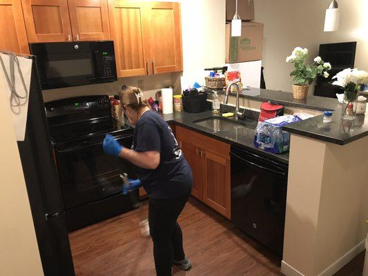 Finished kitchen cleaning