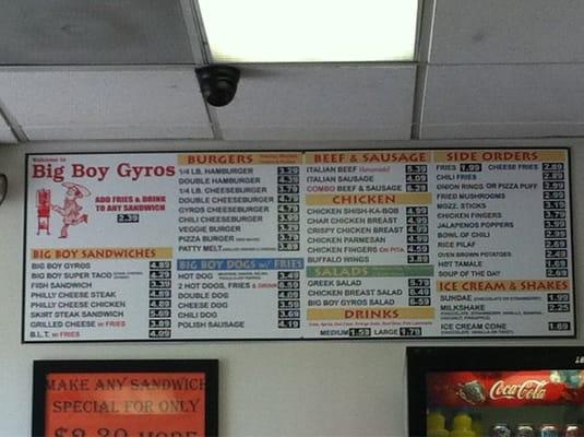 Here's their menu.. If u can read it