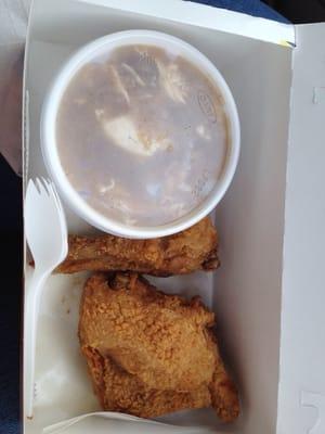 Jack Pirtles chicken and gravy bowl with some famous chicken