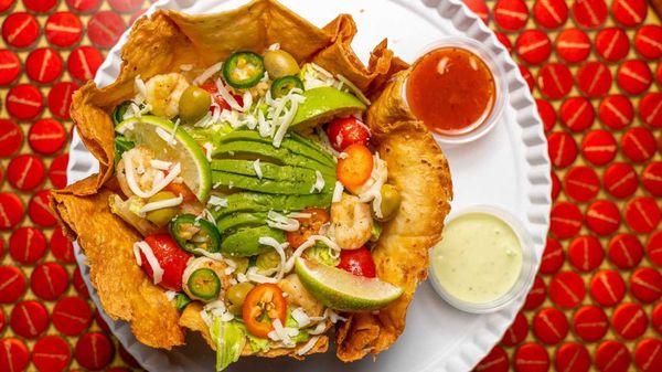 Taco Salad w/Grilled Shrimp