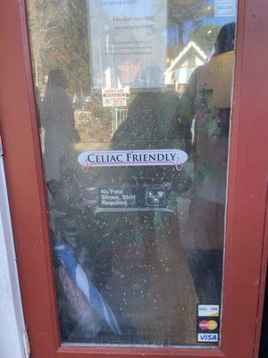 Celiac Friendly sign