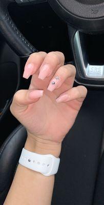 Natural pink acrylic set