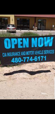 CIA insurance now open