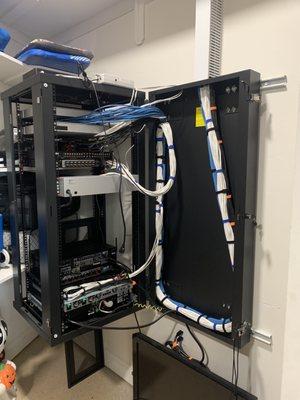 Rack cable management.