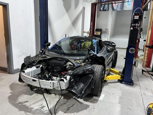 McLaren 720s in for suspension work