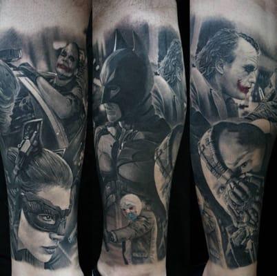 My Dark Knight calf sleeve done by Chris Adamek