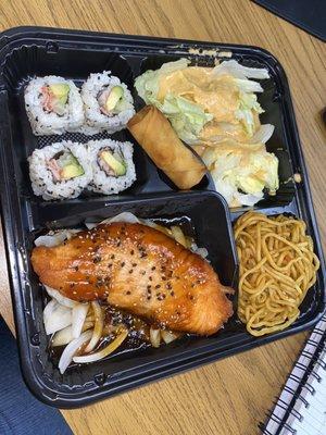 Salmon teriyaki bento box !  This was so DELICIOUS!