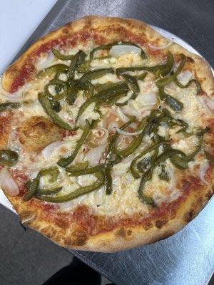 Cheese, onion, green peppers