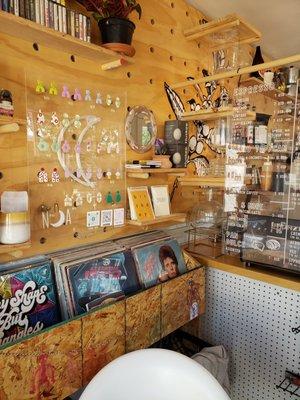 Cute interior in the little coffee cart