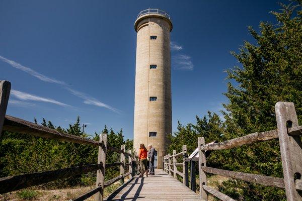 Visitors at the World War II Lookout Tower