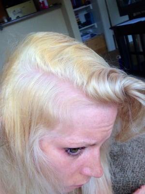 Done by Anthony on 2/20/2014. Ray the salon owner said it looked "great "and refused to refund.