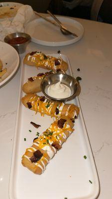 Baked potato spring rolls