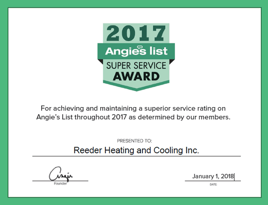 This award honors service professionals who have maintained exceptional service ratings and reviews on Angie's List in 2017. ...