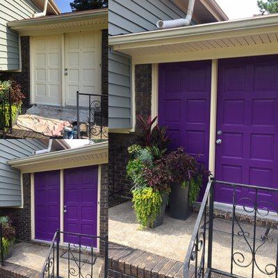 Before and After Exterior Doors and Trim