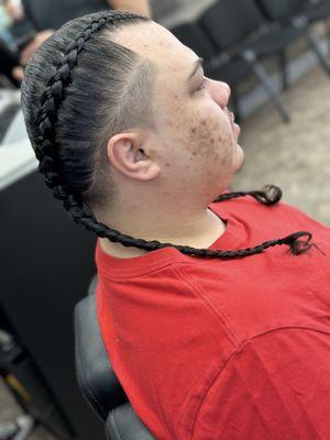 Fade with the braids