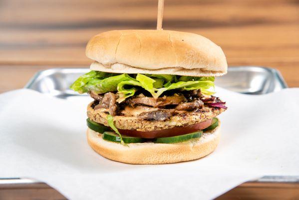 Mushroom Chana Burger (vegan)