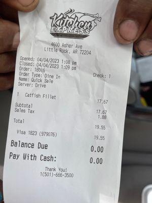 The receipt.....smh