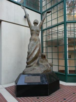 Statue in the courtyard.