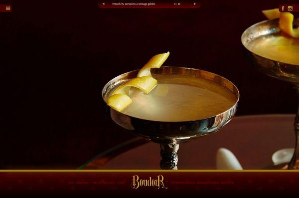 The website for Le Boudoir in Brooklyn.