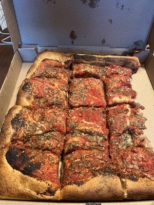 Half tray or old fashioned pizza