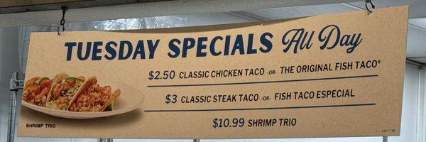 Taco Tuesday Specials