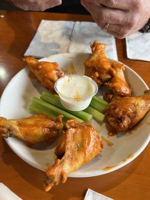 Delicious, crispy buffalo wings!