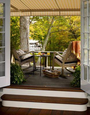 Nice view from deck with retractable awning!