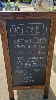 Carousel prices