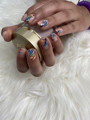 Manicure gel and design