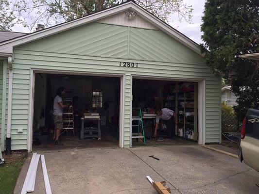 We removed the old doors and preparing for the new doors to be install