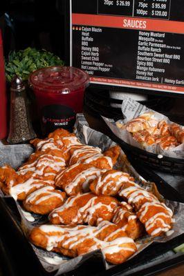 Buffalo Ranch Chicken Tenders with Buffalo Ranch Fries