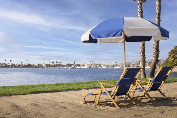 Beach Chairs and Umbrellas